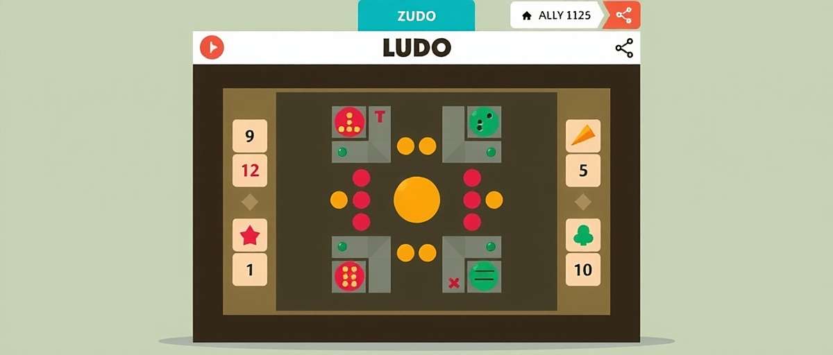 Zupee Ludo Game Zupee Ludo game interface showing a match in progress with Indian-style board design